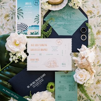 Dae and Konani - Destination wedding invitation