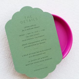 die cut printed card